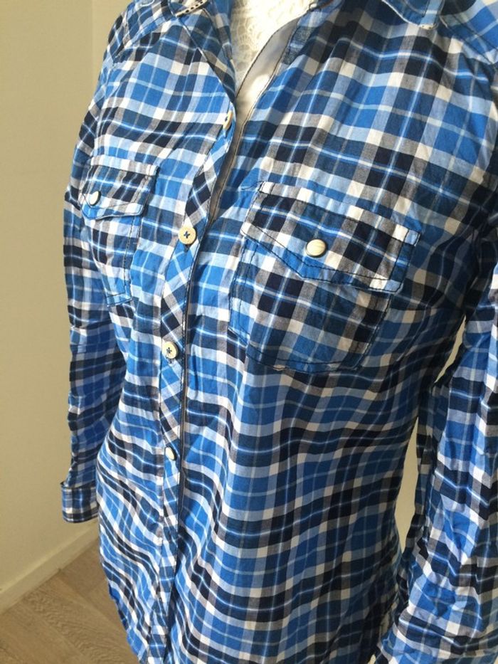 Chemise carreaux Zara taille M - photo numéro 3