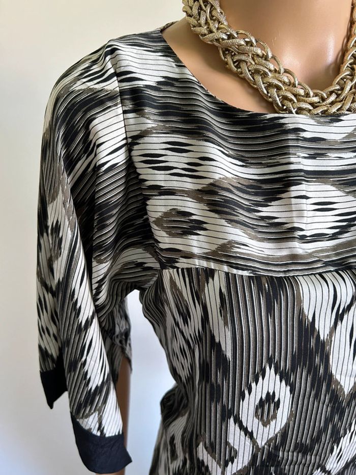 Robe imprimée kaki beige et noire Morgan taille 38 jamais portée - photo numéro 5