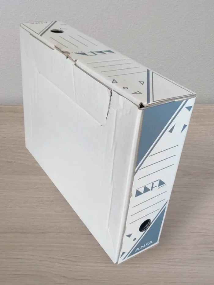 Boîte d'archives carton blanc / ANFA - 34x25,5×8cm - photo numéro 2