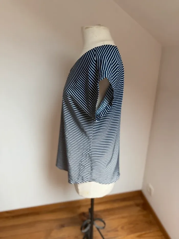 Superbe blouse fluide marinière neuve Damart 🌸 44 - photo numéro 5