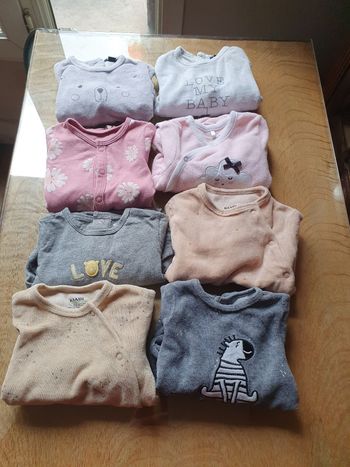 Lot de 8 pyjamas "dors bien" 3-6mois