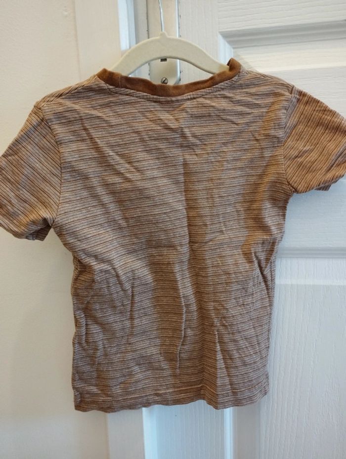 Tee shirt marron tape à l'oeil