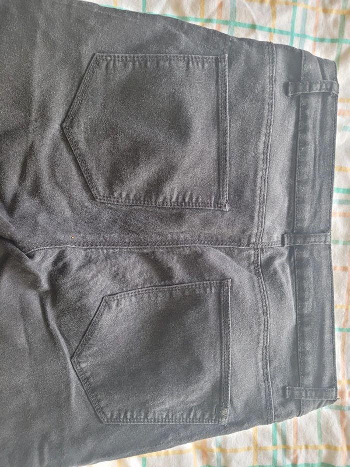 Pantalon jean noir délavé, taille 38 /40 - photo numéro 10