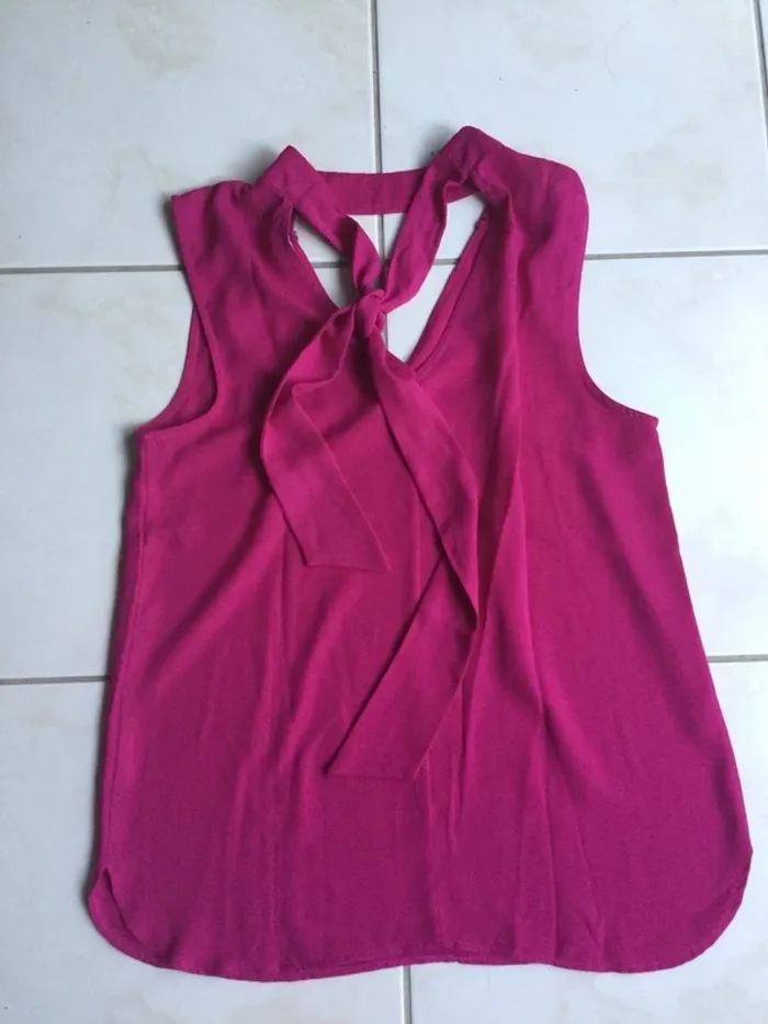 Chemisier chic fuschia T38 - photo numéro 3