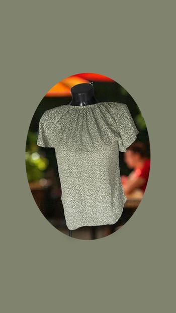 Blouse verte à motifs – Taille L