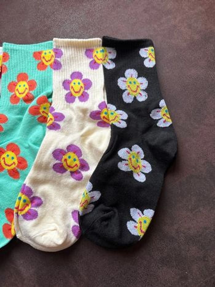 Lot de 5 paires de chaussettes fleurs - photo numéro 2