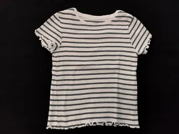 T-shirt marinière côtelé Kiabi 10 ans