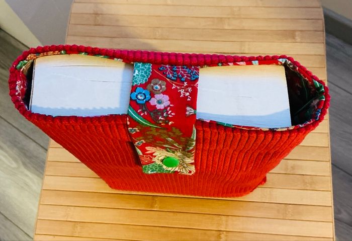 Pochette pour livre broché 28X21 rouge - photo numéro 2