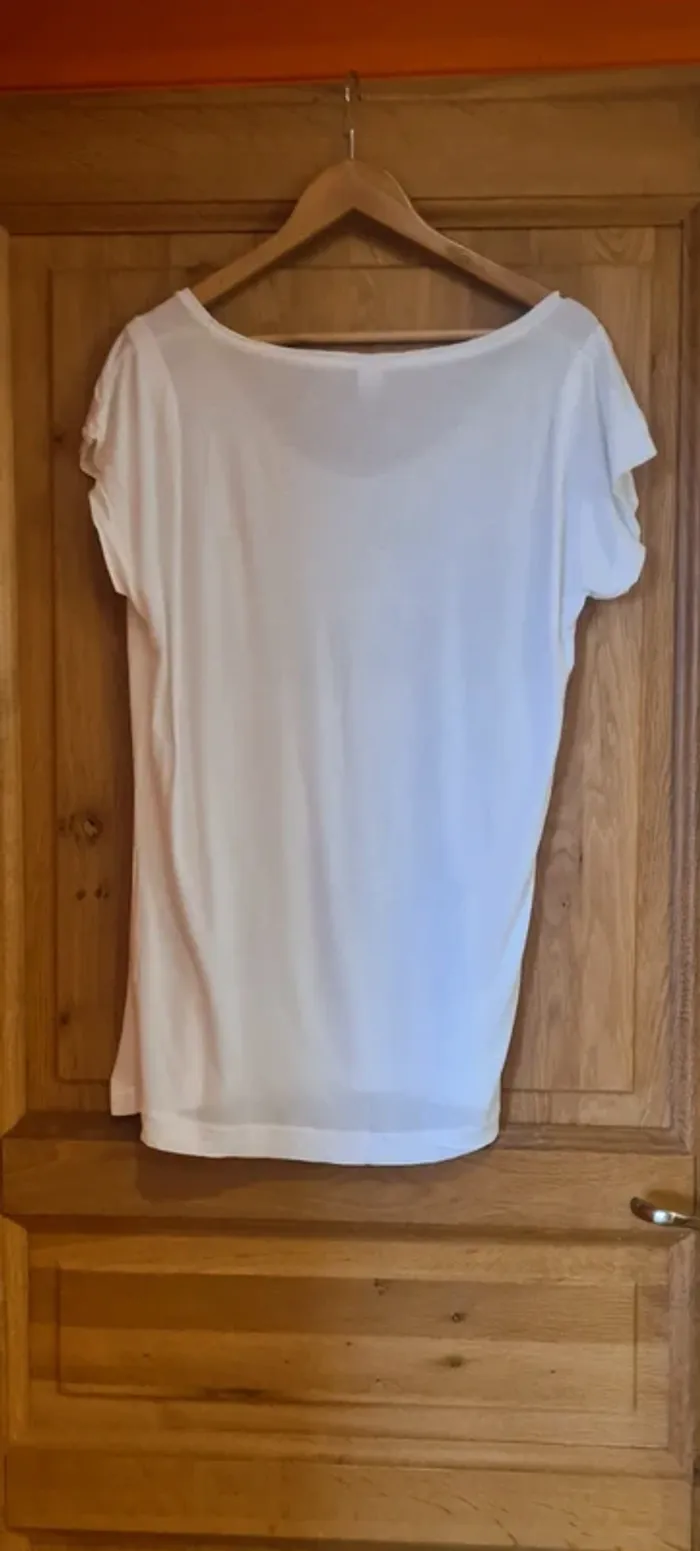 T-shirt blanc et gris Camaïeu - photo numéro 5