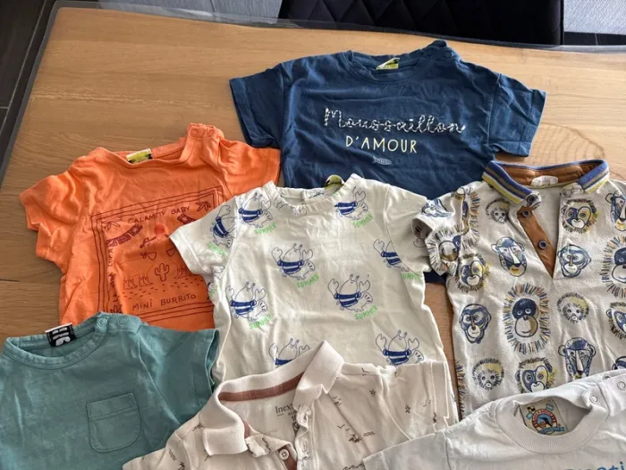 Lot teeshirt bébé garçon 18 mois - photo numéro 4