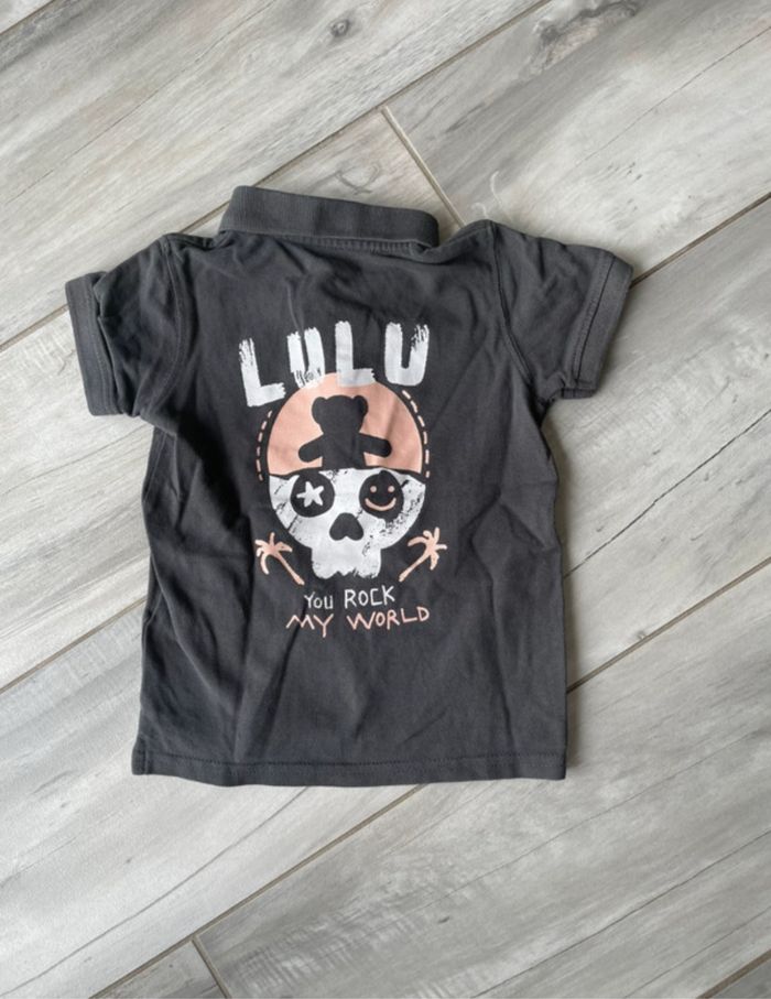 Beau polo garçon T 3 ans Lulu Castagnette gris - photo numéro 2