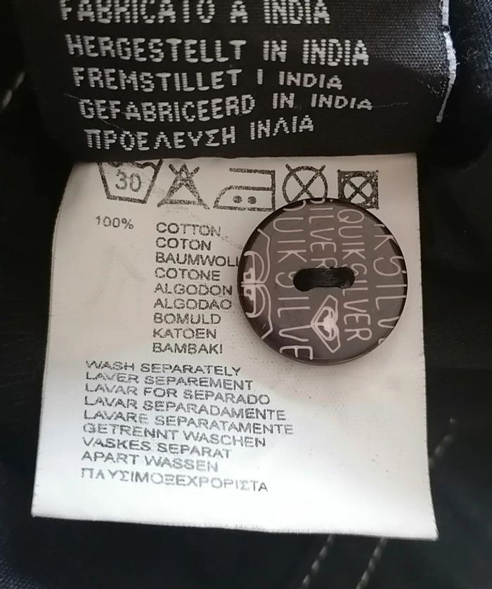 Veste / blazer noir broderie beige Taille XXL Quiksilver - photo numéro 11