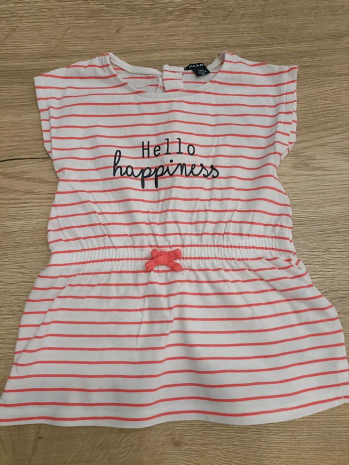 Robe rose et blanche - 1 an - kiabi - photo numéro 2
