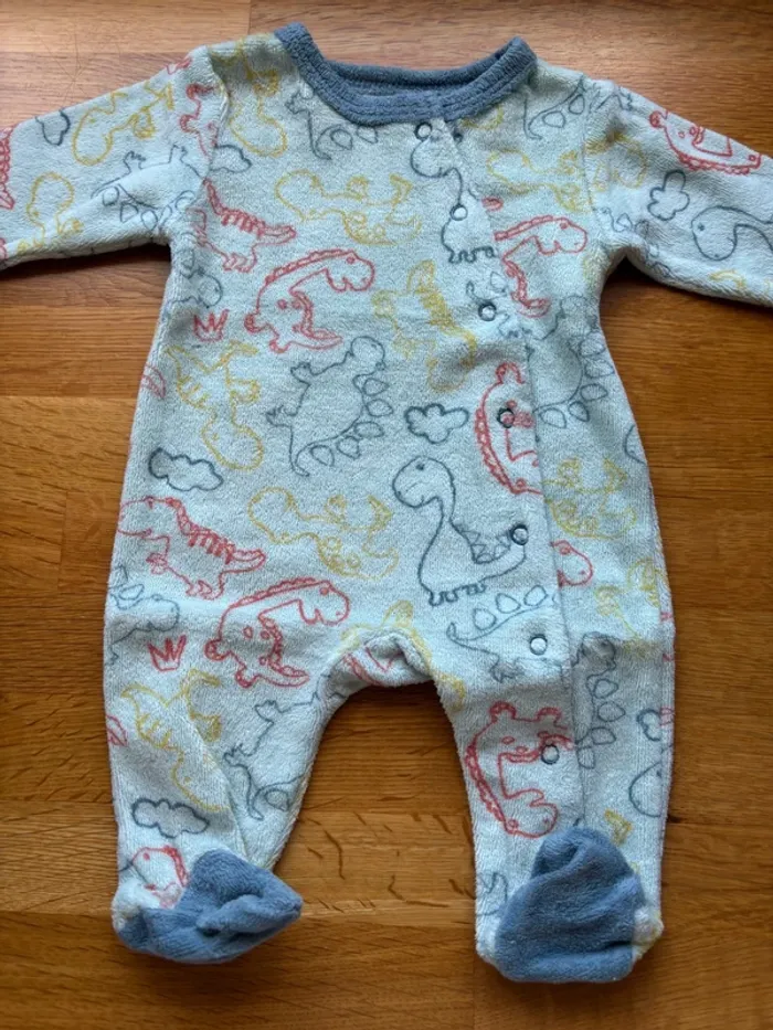 Pyjama velours Kimbaloo naissance garçon