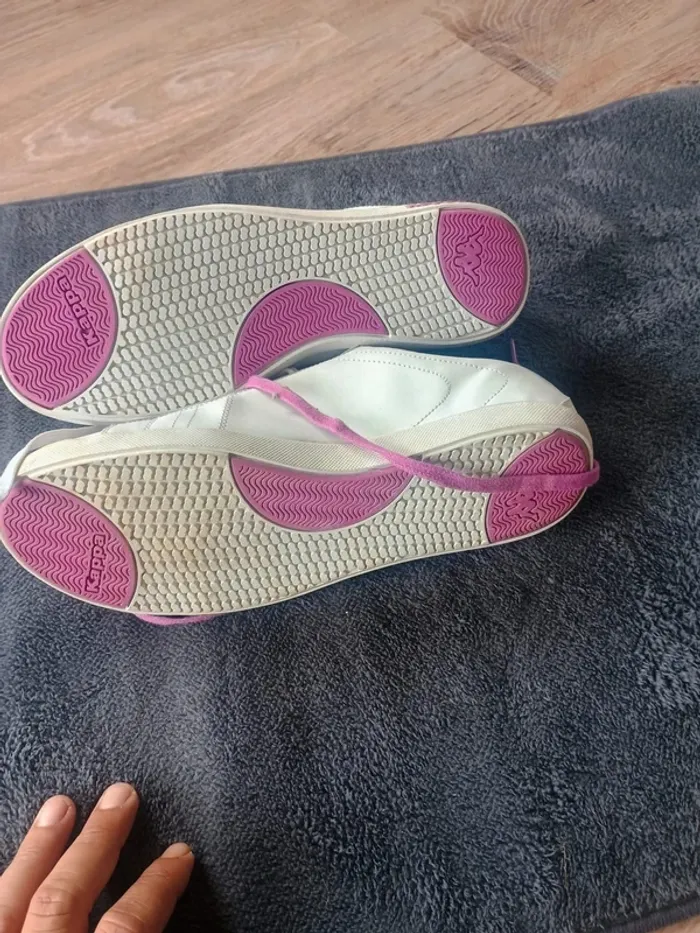 sneakers neuves Kappa vintage blanche et violette T41 - photo numéro 4