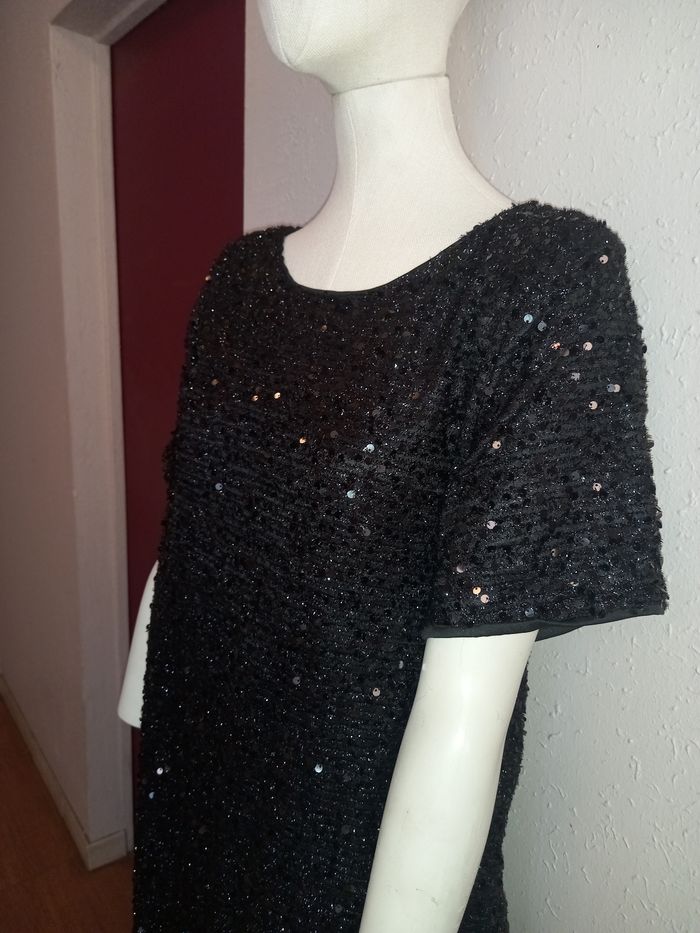 Robe courte ornée sequins M - photo numéro 6