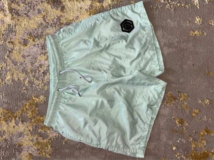 Short de bain turquoise façon Pp - photo numéro 2