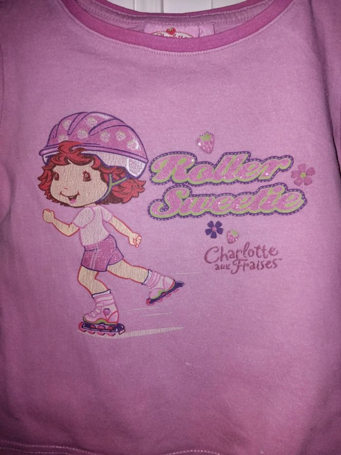 Tee-shirt rose charlottes aux fraises - photo numéro 2