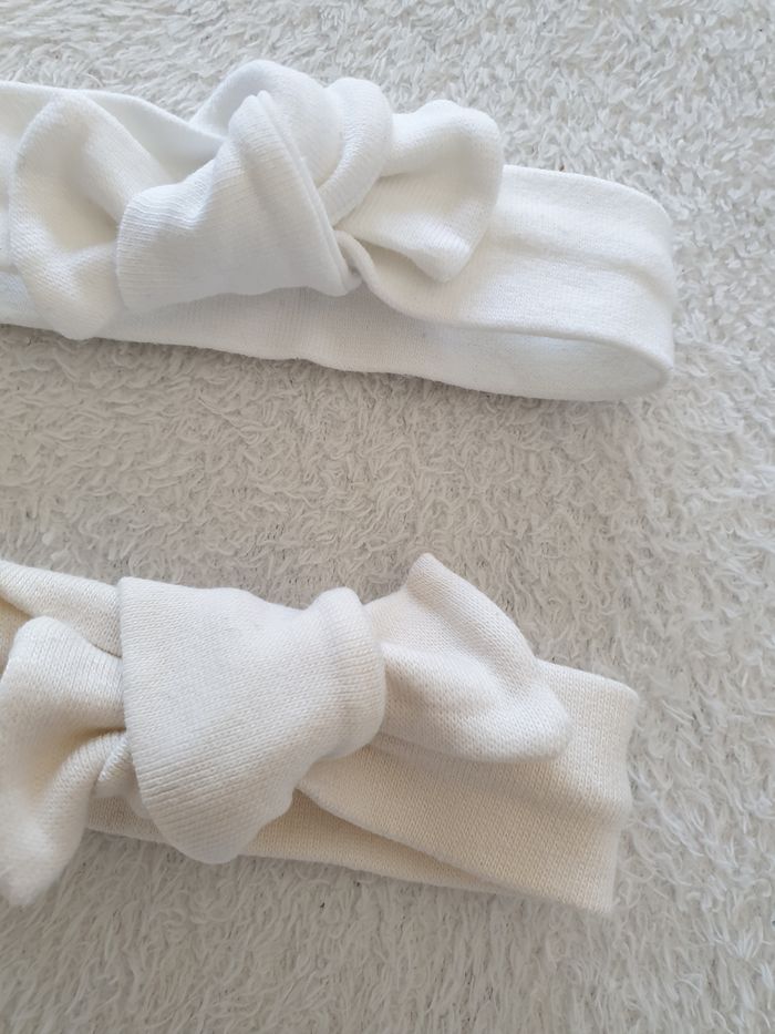 Lot de 2 bandeaux bébé a noeud - photo numéro 6