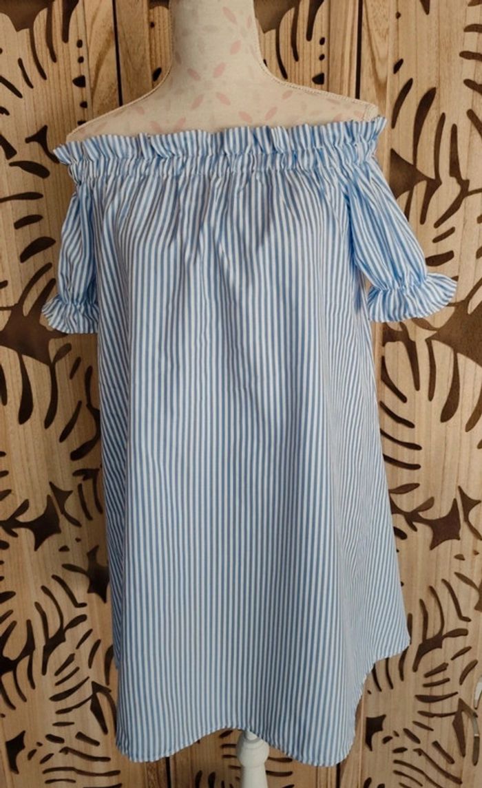 Robe mini à rayures Taille S - photo numéro 2