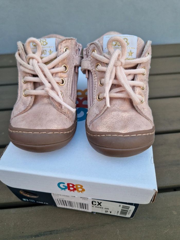 Bottines GBB Flexoo rose pale bébé fille pointure 21 - photo numéro 9