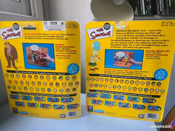 Simpsons Figurine Playmates Mel série 5 + Bleeding Gums Murphy série 6 WOS - photo numéro 2