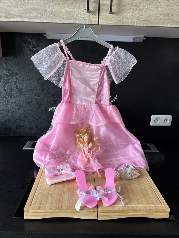 Déguisement fille princesse avec poupée 3-6ans