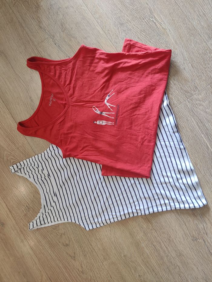 Lot de 2 tops marin coton In extenso Taille XS