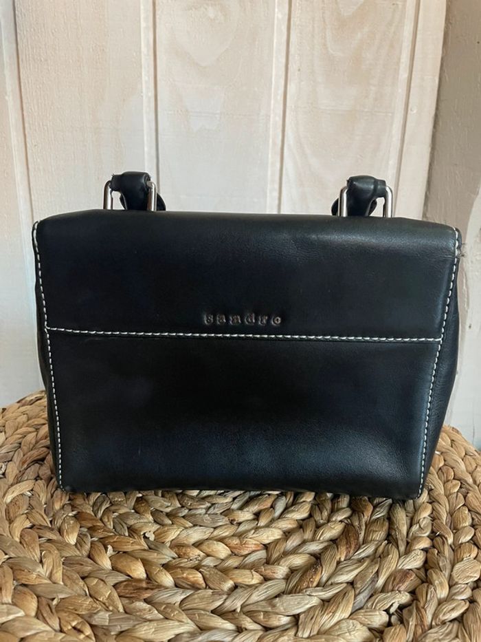 Sac à main cuir noir - Sandro - photo numéro 2