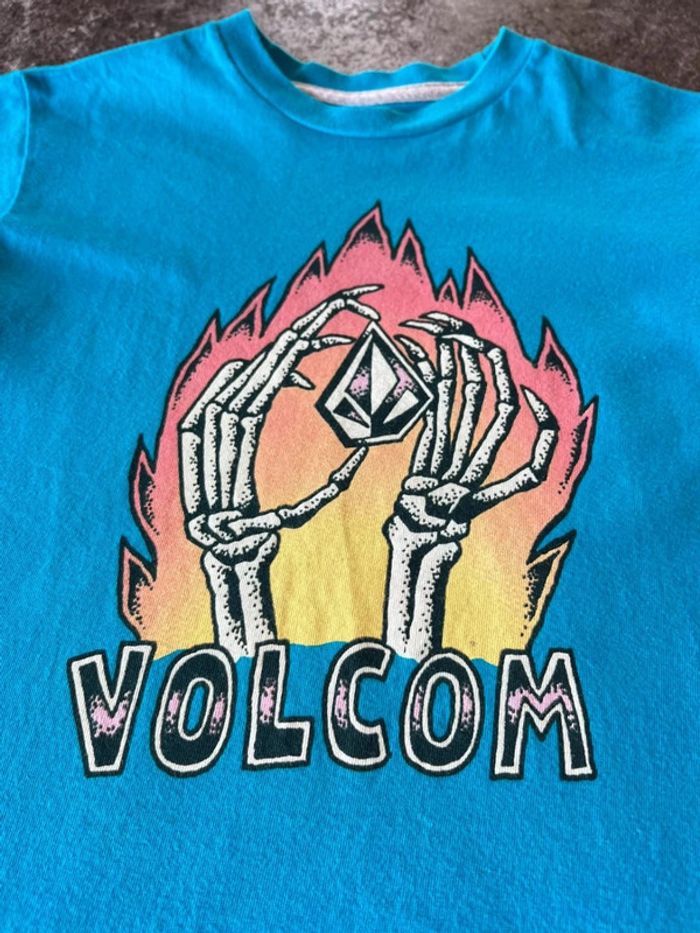 T shirt bleu femme Volcom taille S Women's blue t-shirt Maglietta blu da donna Blaues Damen-T-Shirt - photo numéro 2
