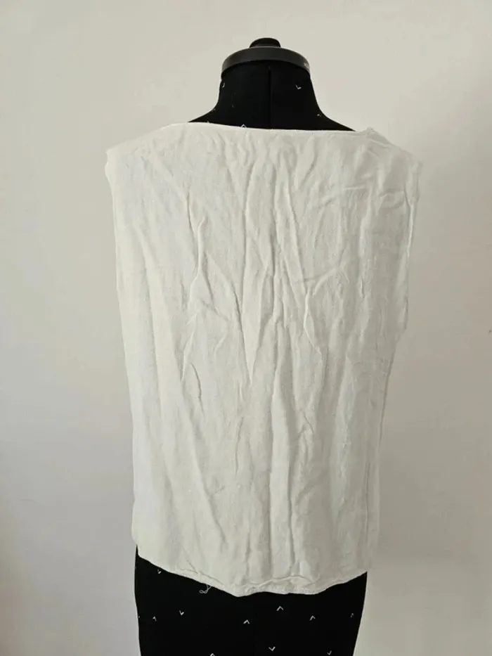 Gilet Court Sans Manches Palme - Taille Unique - Style Bohème - Très Bon État - photo numéro 2