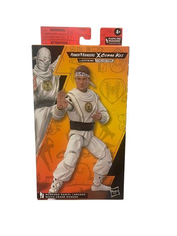 Power Rangers x Cobra Kai Lightning collection Morphed Daniel Larusso White Crane Ranger Hasbro neuf