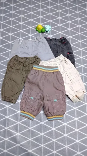 🦁Lot 5 pantalons, garçon 3 mois