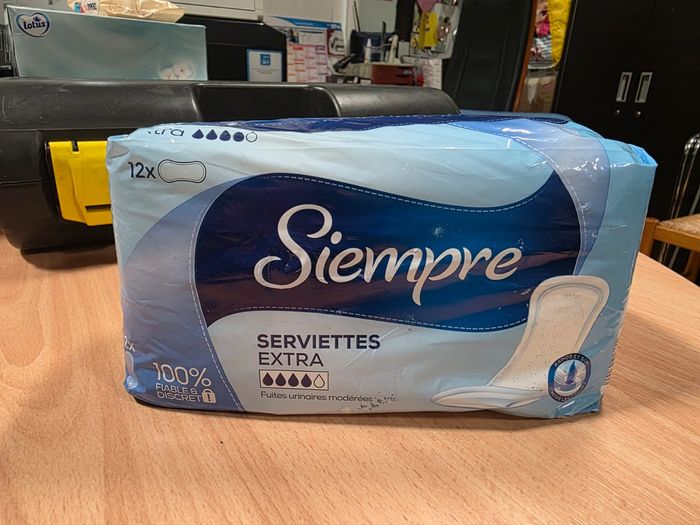 Serviettes fuites urinaire
