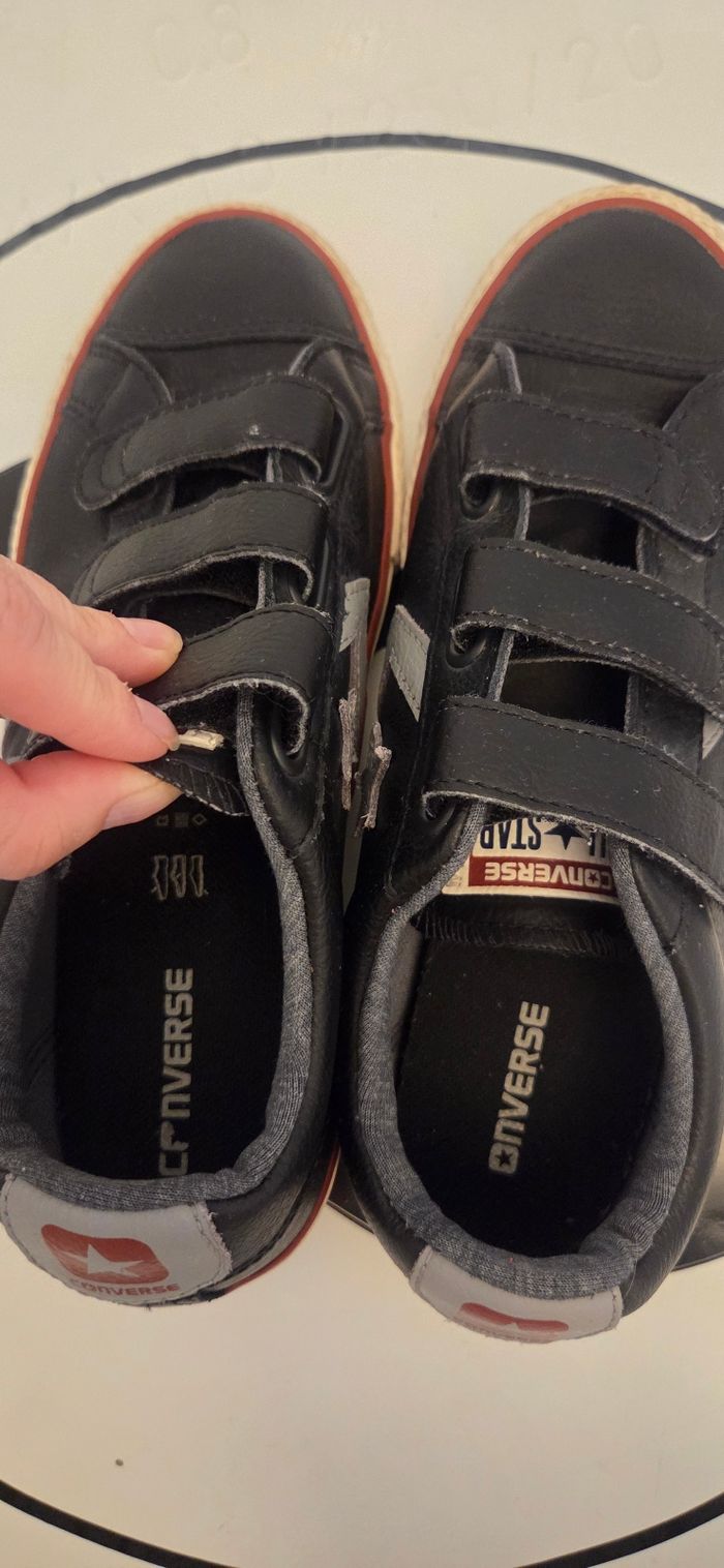 Converse All Star Pro Leather Junior noir  scratchs – T37 – excellent état – cuir - photo numéro 9