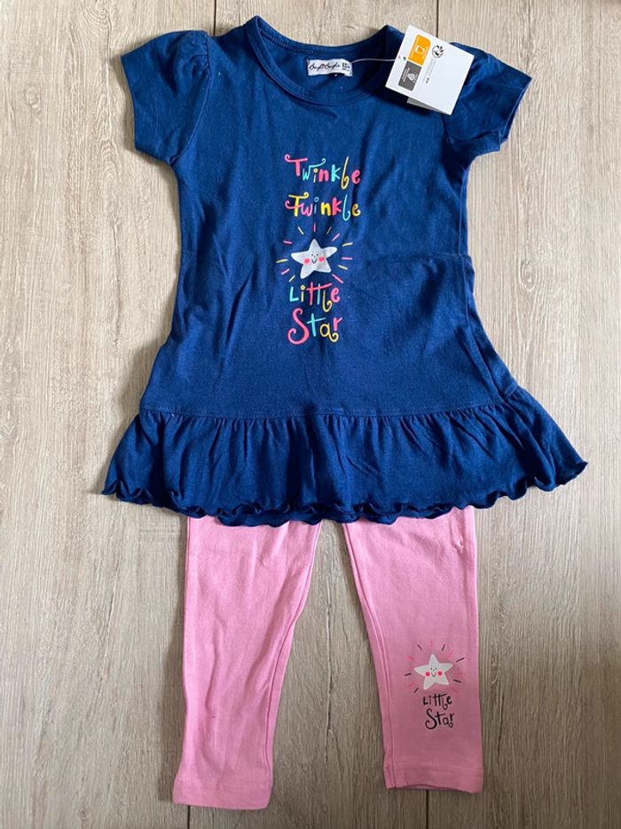 Ensemble été fille 12 mois neuf