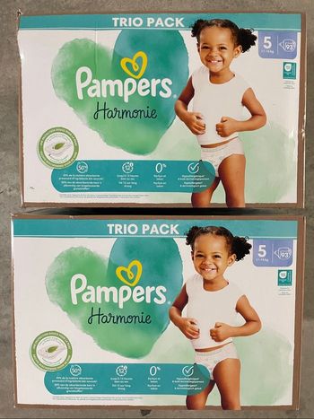 75€ les 186 couches Pampers Harmonie T5 (11 à 16  kg)