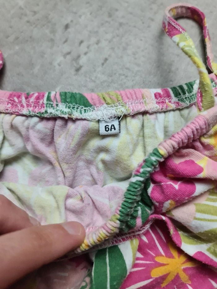 Combishort fleuri fille Taille 6 ans - photo numéro 4