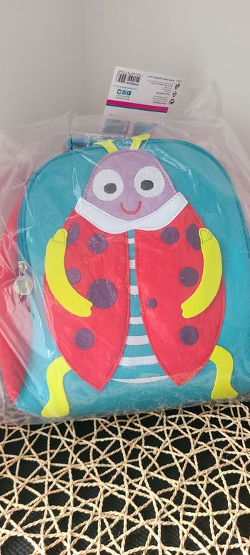 Sac à dos OOPS Ladybug Applique avec fermeture éclair
