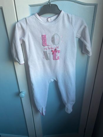 Pyjama hiver 1 pièce , rose , gemo