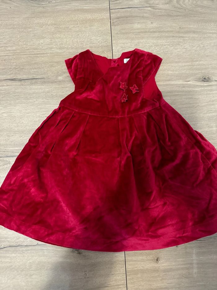 Robe velours bordeaux