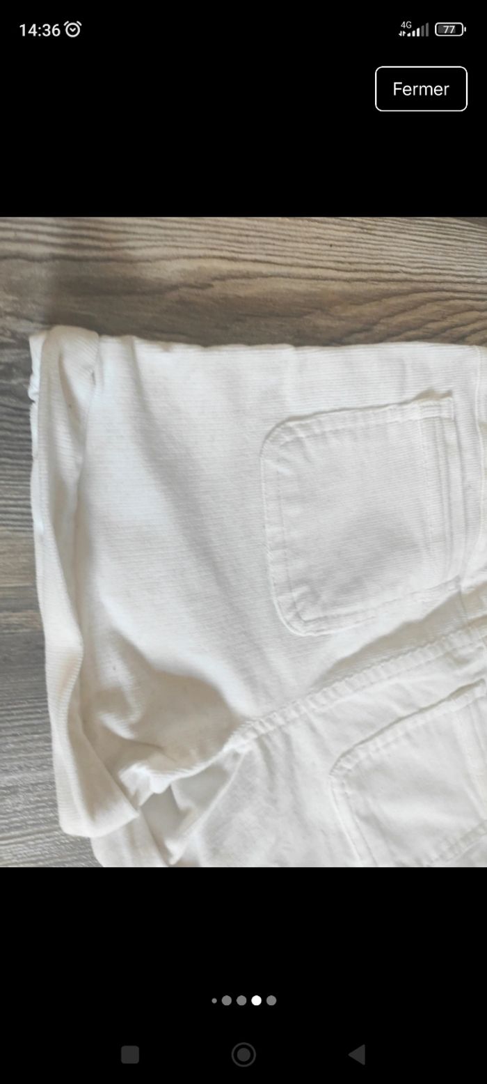 Short blanc en velours fille 5 ans - photo numéro 5