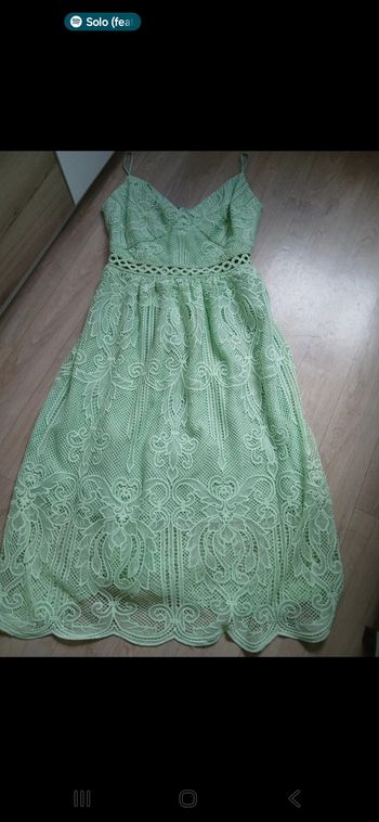 Robe mi-longue dentelle true decadence