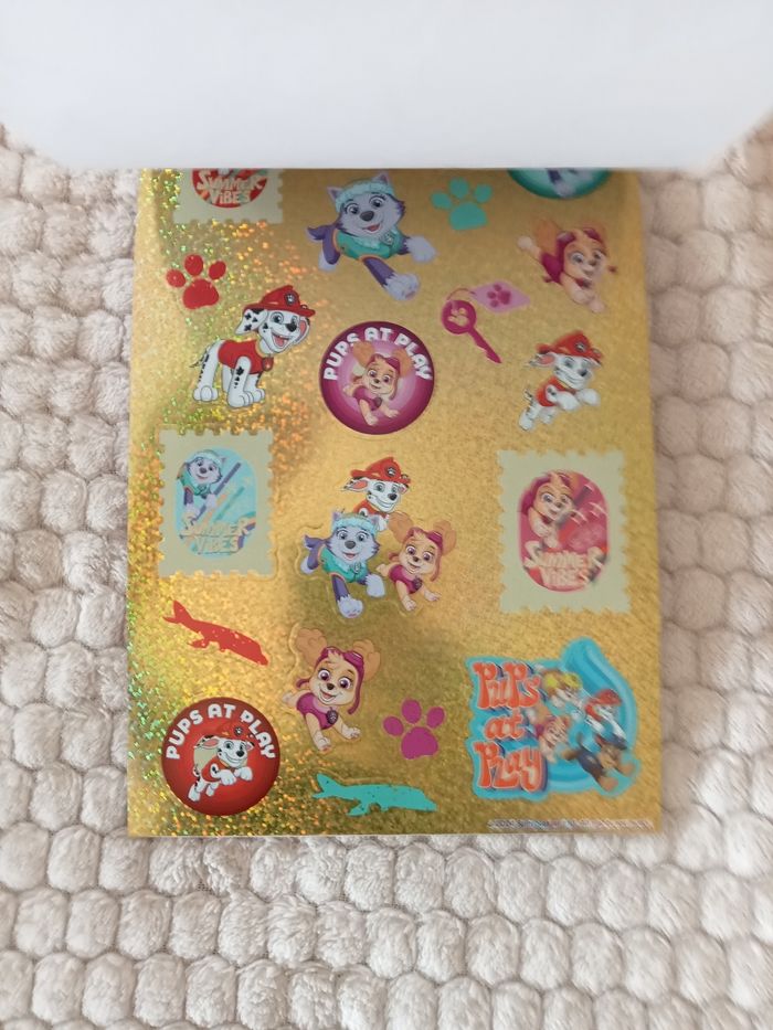 Lot de 6 fiches de stickers paw patrol - photo numéro 4