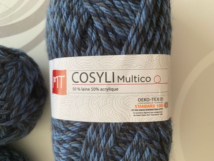 Pelotes de laine bleu gris - lot de 3 - photo numéro 3