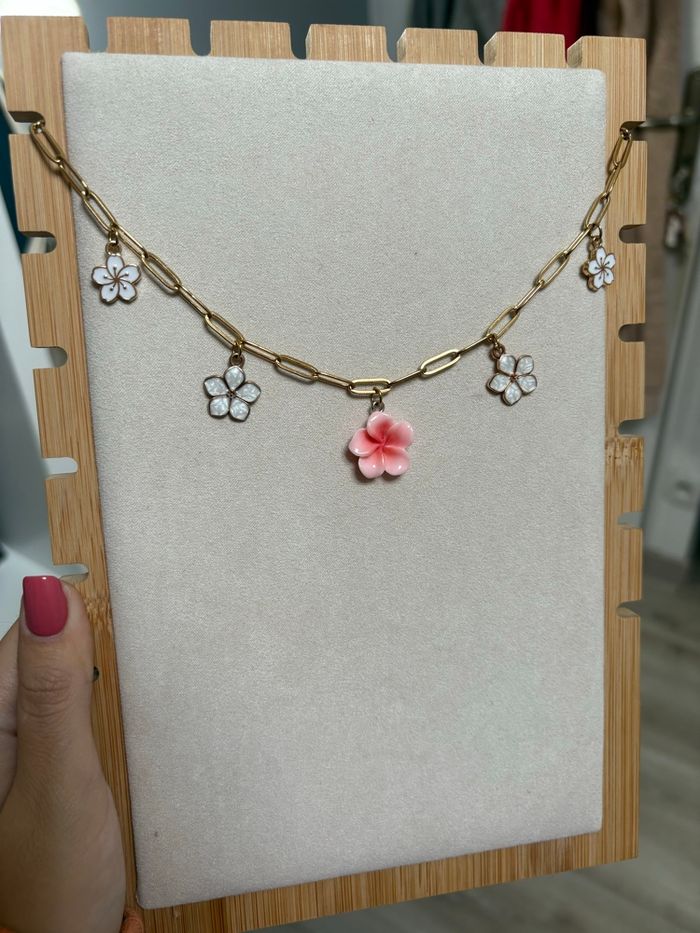 Collier breloques acier inoxydable