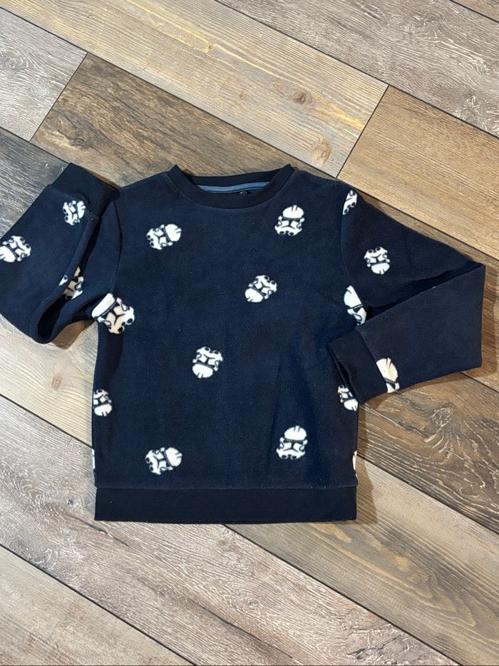 Pull polaire star wars 8 ans bleu marine