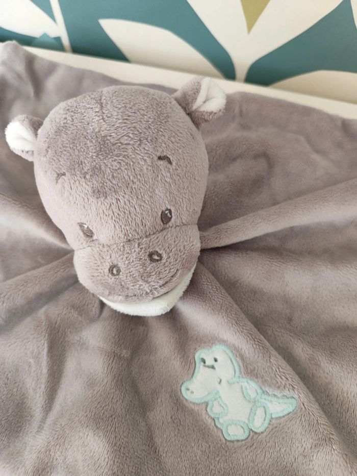 Doudou plat hippopotame Nattou - photo numéro 2