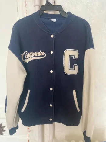 Veste Teddy Zara Bleue
