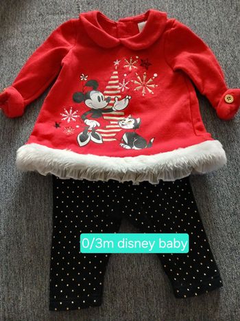 Ensemble fille noel 0/3 m disney